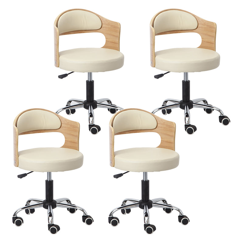 Modern Adjustable Rotatable Stool Steel Household Bar Stool with Cushion and Pulley