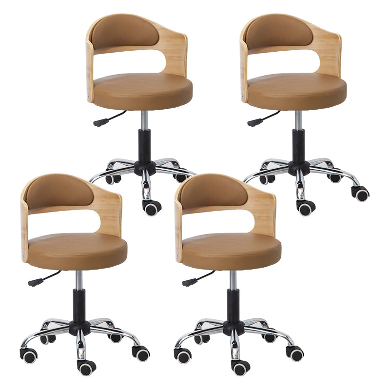 Modern Adjustable Rotatable Stool Steel Household Bar Stool with Cushion and Pulley