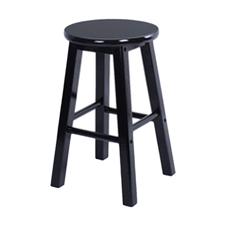 Modern Armless Backless Counter Stool Wood Cashier Bar Stool with Wooden Seat