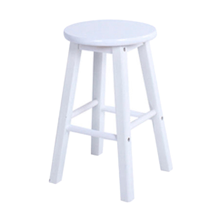 Modern Armless Backless Counter Stool Wood Cashier Bar Stool with Wooden Seat