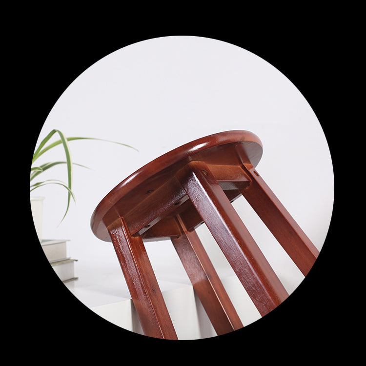 Modern Armless Backless Counter Stool Wood Cashier Bar Stool with Wooden Seat