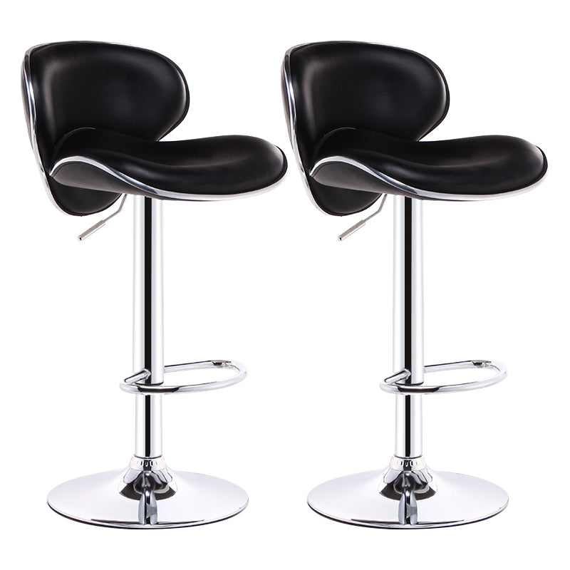 Taburete giratorio elevable moderno para el hogar, taburete de Bar de acero con Pedal y cojín