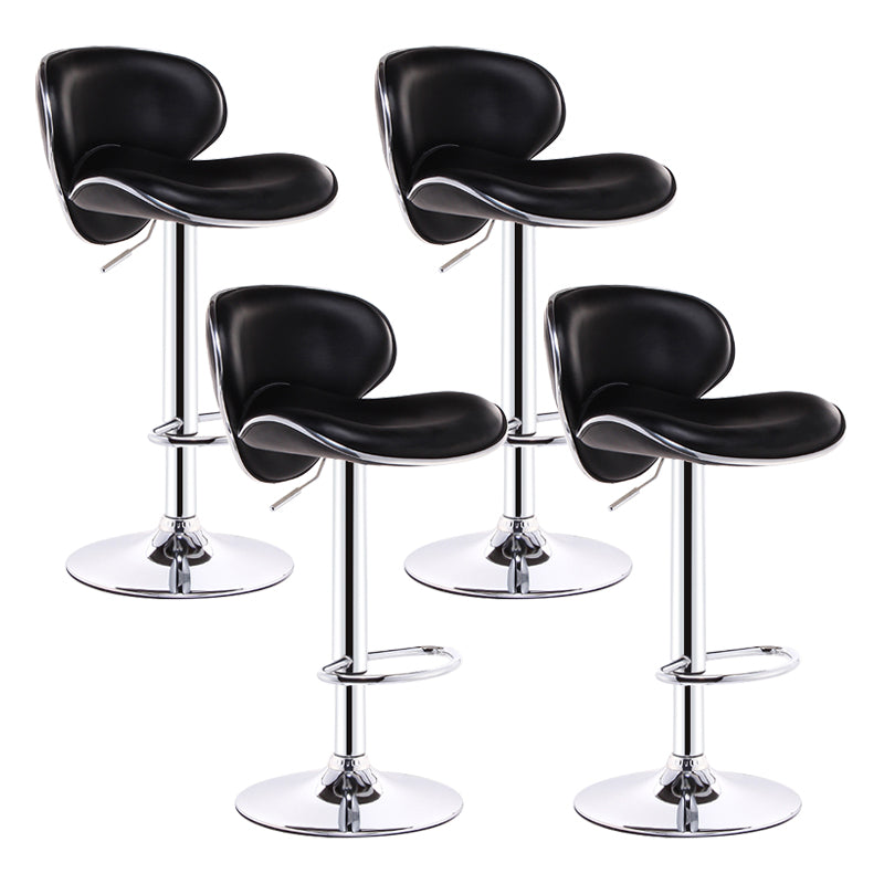 Taburete giratorio elevable moderno para el hogar, taburete de Bar de acero con Pedal y cojín