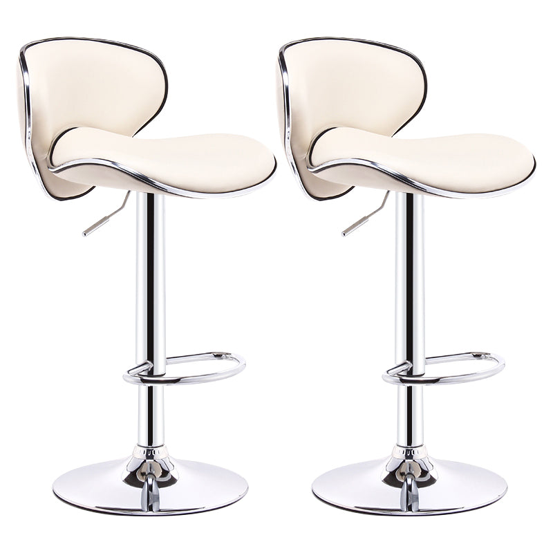 Taburete giratorio elevable moderno para el hogar, taburete de Bar de acero con Pedal y cojín