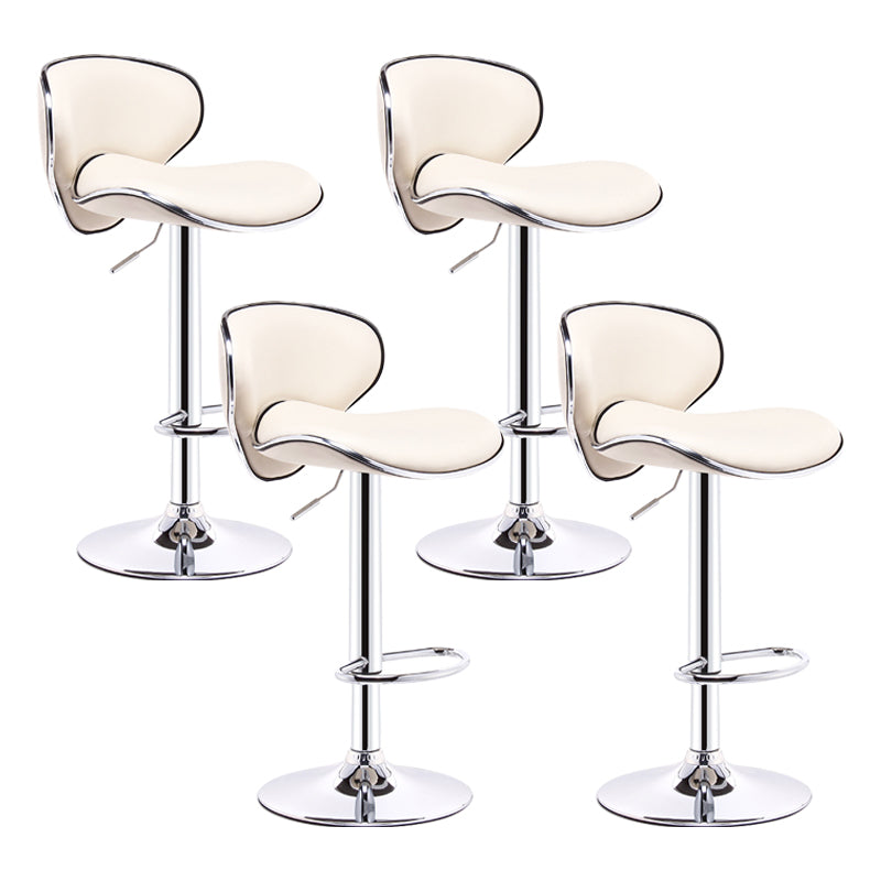 Taburete giratorio elevable moderno para el hogar, taburete de Bar de acero con Pedal y cojín