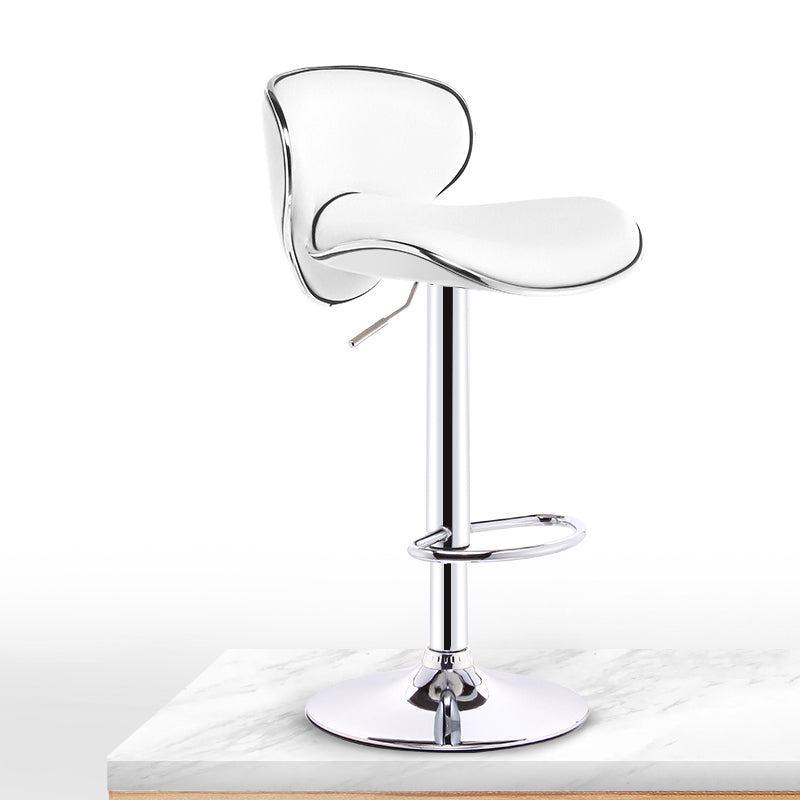 Taburete giratorio elevable moderno para el hogar, taburete de Bar de acero con Pedal y cojín