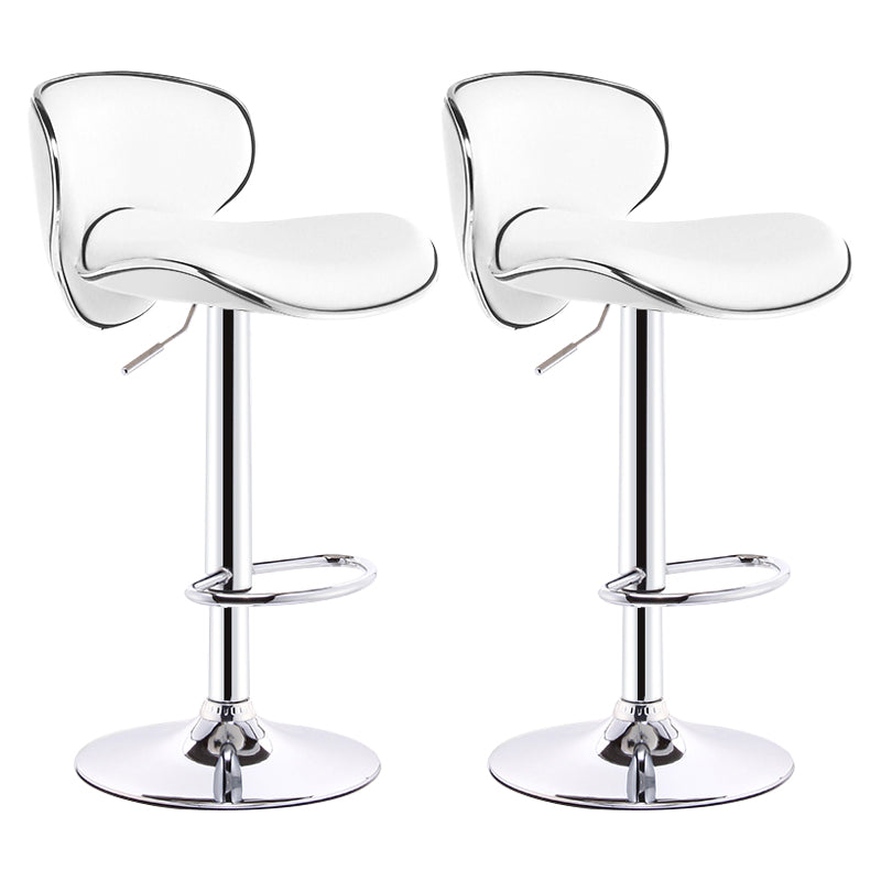 Taburete giratorio elevable moderno para el hogar, taburete de Bar de acero con Pedal y cojín