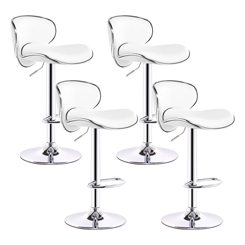 Taburete giratorio elevable moderno para el hogar, taburete de Bar de acero con Pedal y cojín