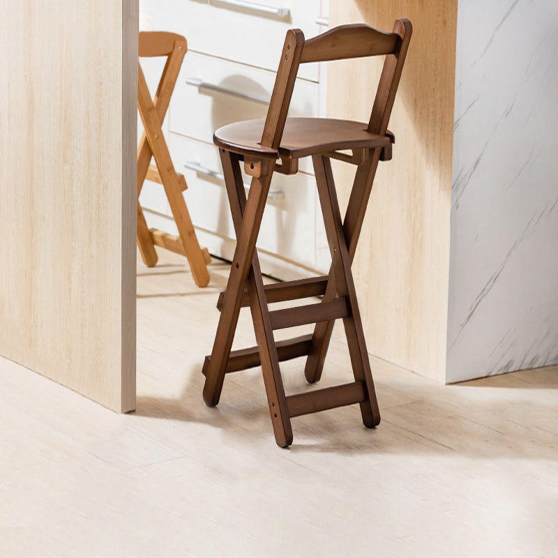Taburete moderno de barras plegables plegables de madera con pedal con pedal