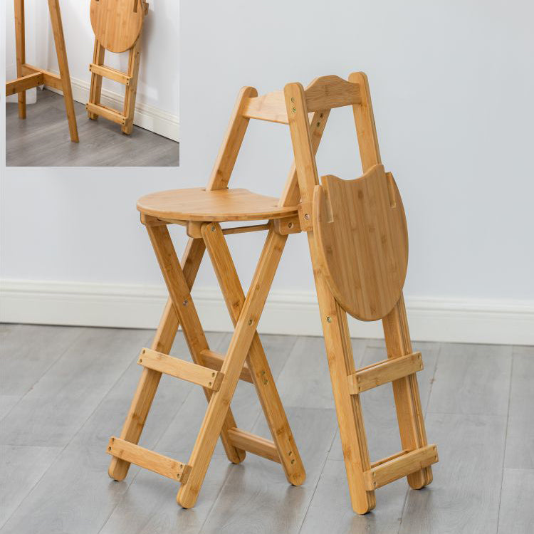 Taburete moderno de barras plegables plegables de madera con pedal con pedal