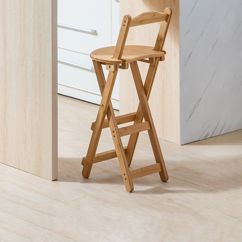 Taburete moderno de barras plegables plegables de madera con pedal con pedal