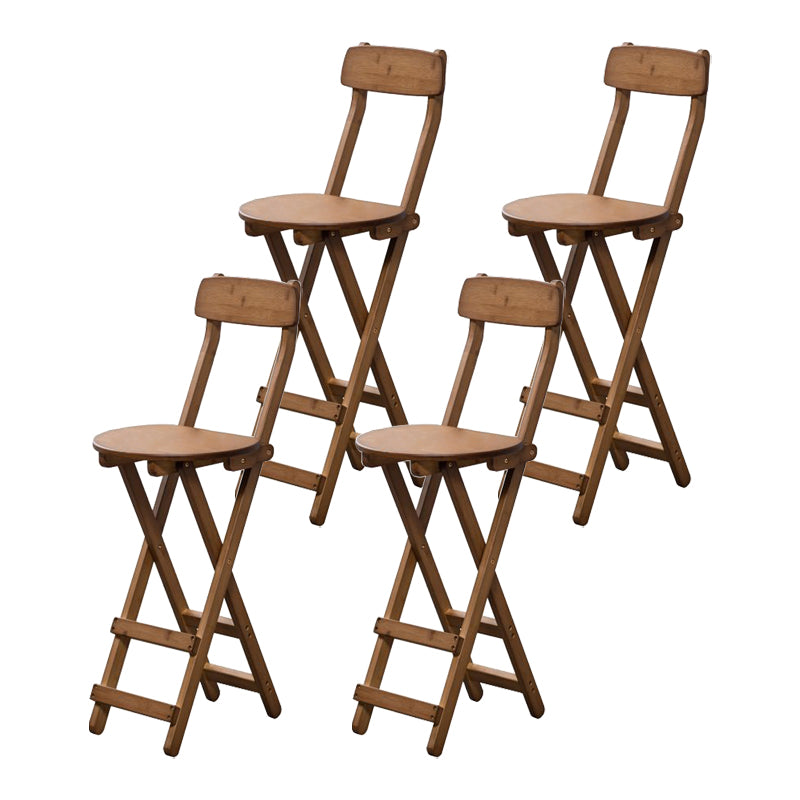 Taburete moderno de barras plegables plegables de madera con pedal con pedal