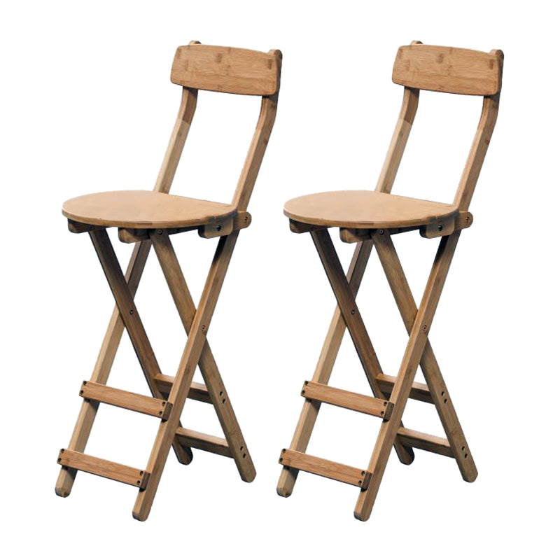 Taburete moderno de barras plegables plegables de madera con pedal con pedal