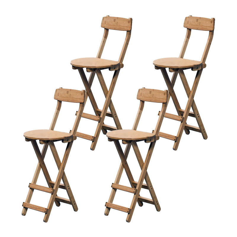 Taburete moderno de barras plegables plegables de madera con pedal con pedal