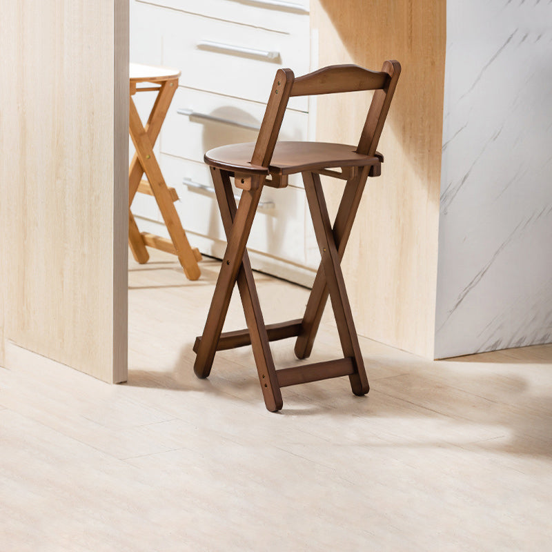 Taburete moderno de barras plegables plegables de madera con pedal con pedal