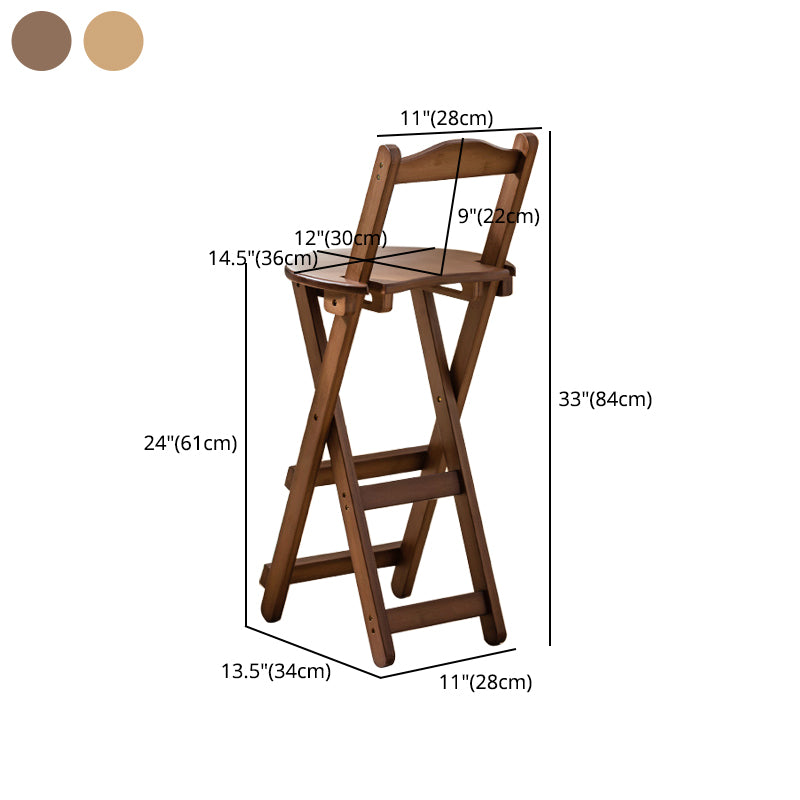 Taburete moderno de barras plegables plegables de madera con pedal con pedal
