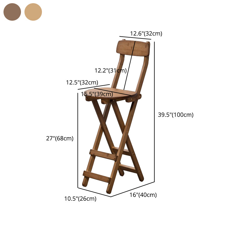 Taburete moderno de barras plegables plegables de madera con pedal con pedal