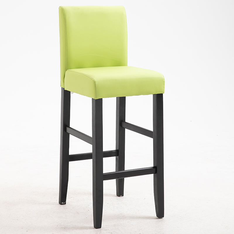 Contemporary Leather Solid Wood Barstool Bristol Bar Stool with Low Back