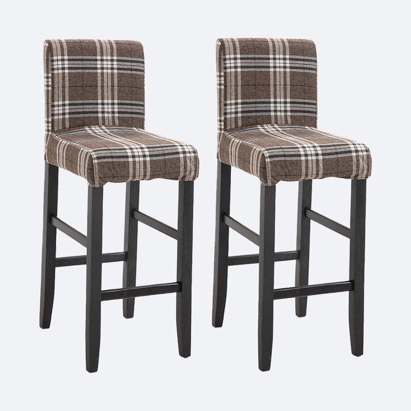 Contemporary Leather Solid Wood Barstool Bristol Bar Stool with Low Back