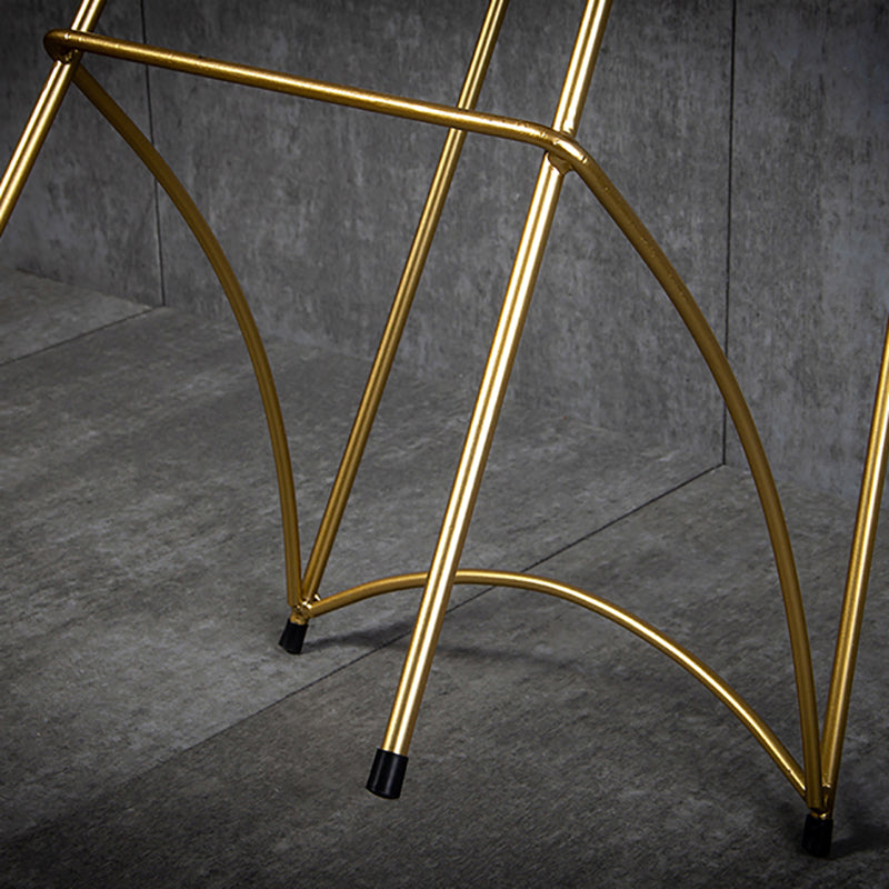 Modern Style Iron Bar Stool Low Back with Footrest Living Room Simple Bar Stool 30 Inches