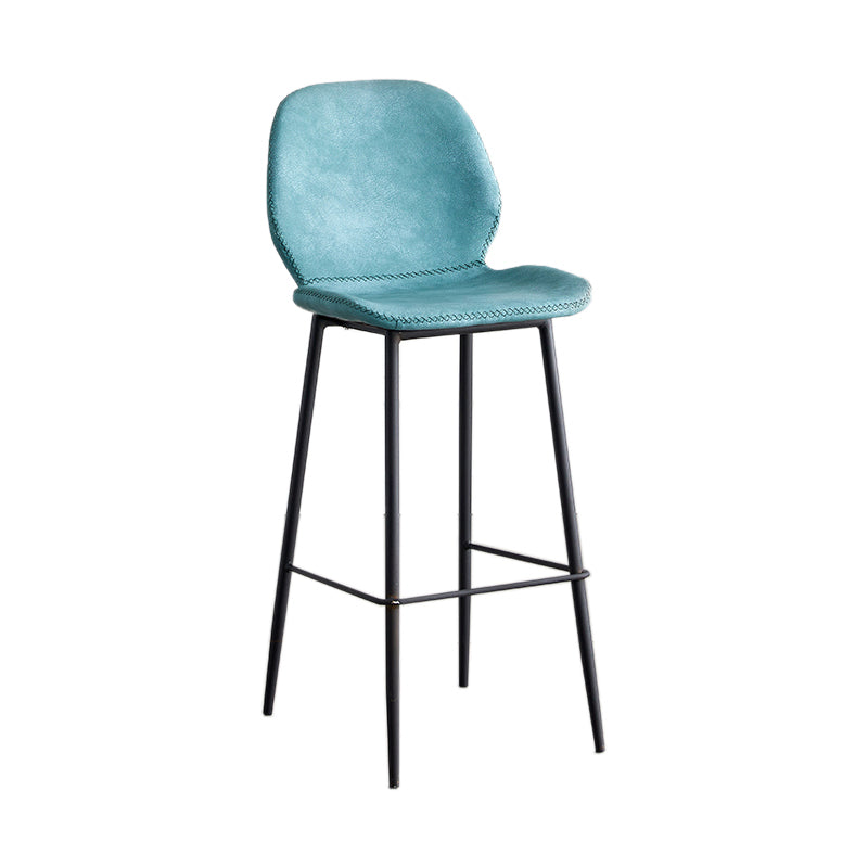 Taburete de barra de hierro de estilo moderno con taburete de bar de espalda baja del reposapiés