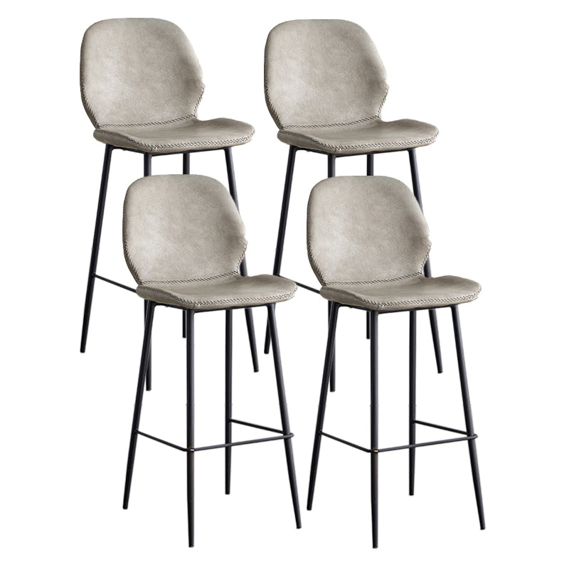 Taburete de barra de hierro de estilo moderno con taburete de bar de espalda baja del reposapiés
