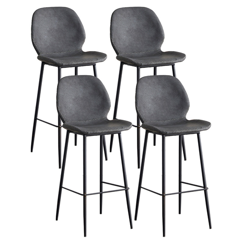 Taburete de barra de hierro de estilo moderno con taburete de bar de espalda baja del reposapiés