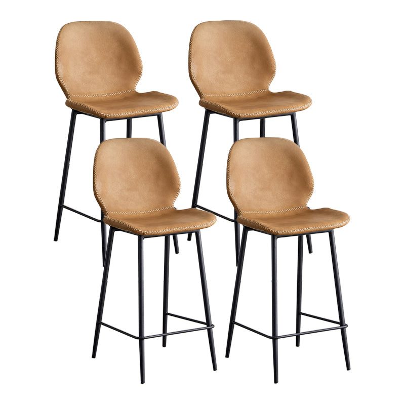 Taburete de barra de hierro de estilo moderno con taburete de bar de espalda baja del reposapiés