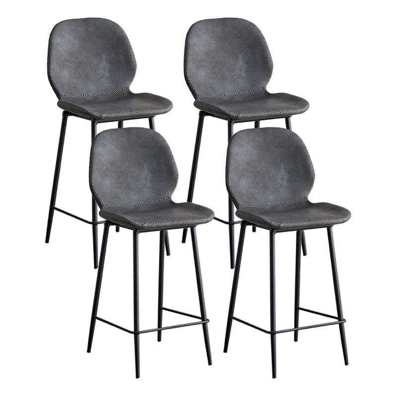 Taburete de barra de hierro de estilo moderno con taburete de bar de espalda baja del reposapiés