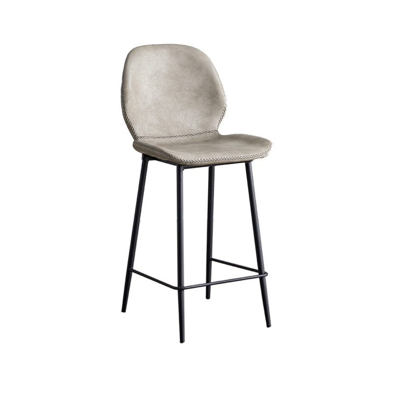 Taburete de barra de hierro de estilo moderno con taburete de bar de espalda baja del reposapiés