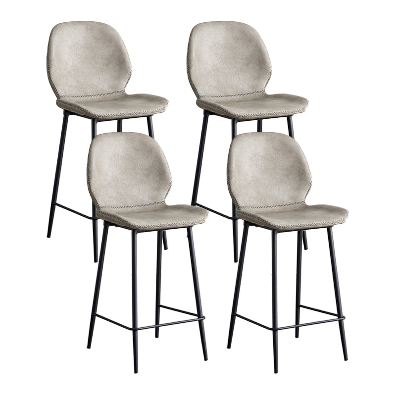 Taburete de barra de hierro de estilo moderno con taburete de bar de espalda baja del reposapiés