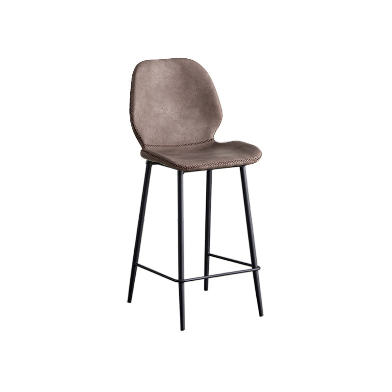 Taburete de barra de hierro de estilo moderno con taburete de bar de espalda baja del reposapiés