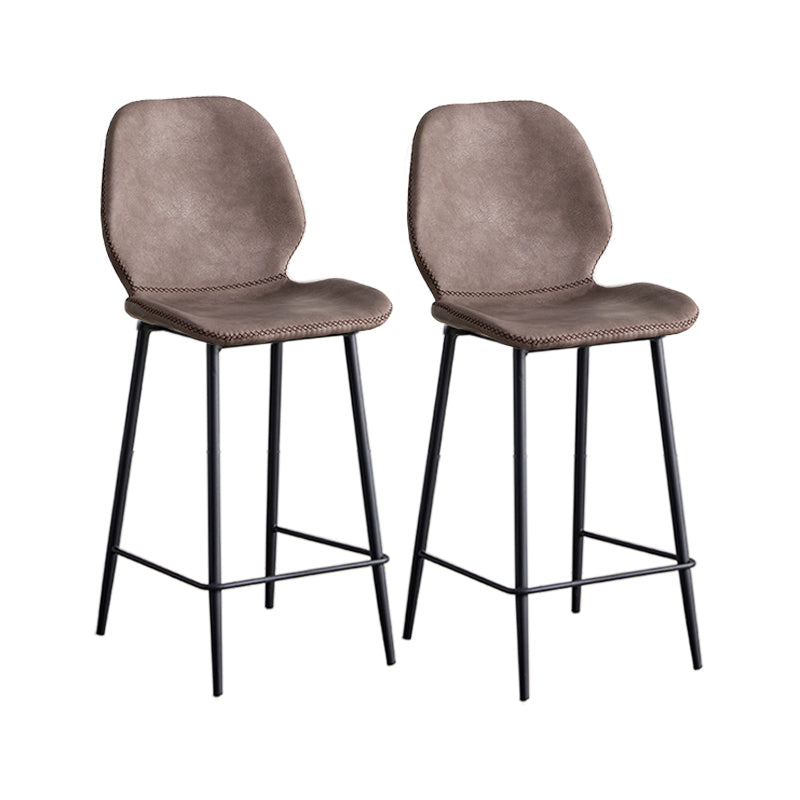 Taburete de barra de hierro de estilo moderno con taburete de bar de espalda baja del reposapiés