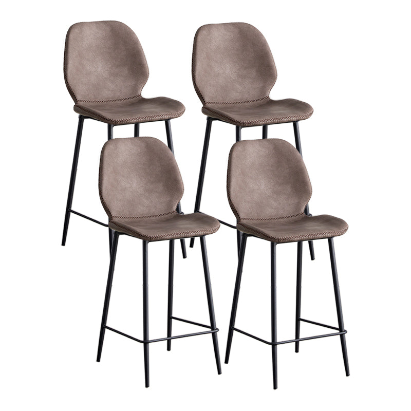 Taburete de barra de hierro de estilo moderno con taburete de bar de espalda baja del reposapiés