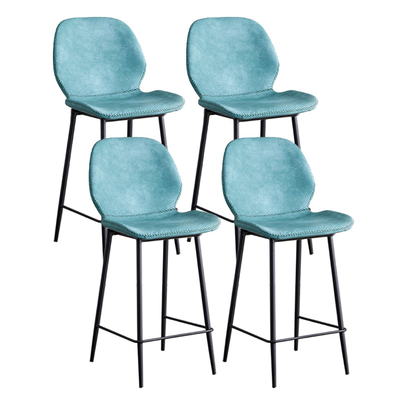Taburete de barra de hierro de estilo moderno con taburete de bar de espalda baja del reposapiés