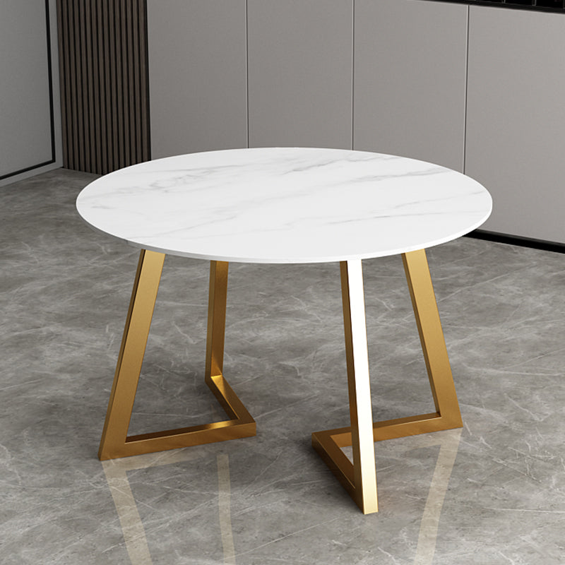 Glam -stijl 1/2/7 stuks dinette tafel met eetkamerstoel ronde vorm eettafel set