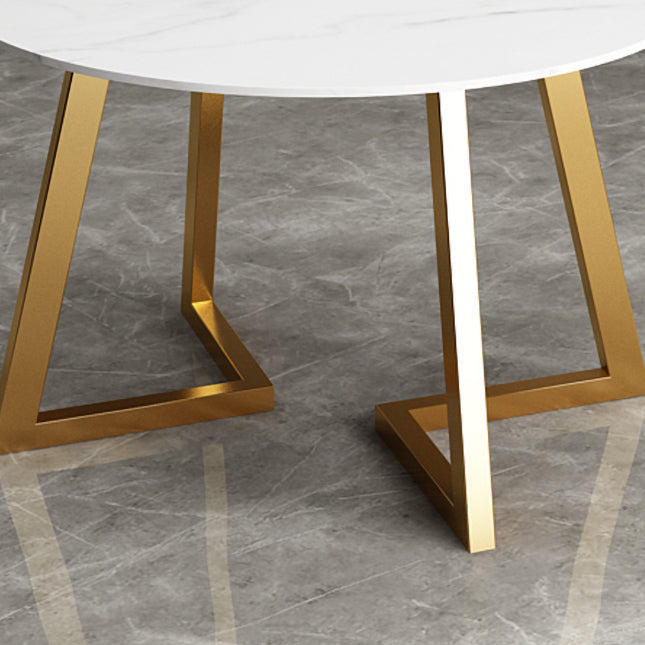 Glam -stijl 1/2/7 stuks dinette tafel met eetkamerstoel ronde vorm eettafel set