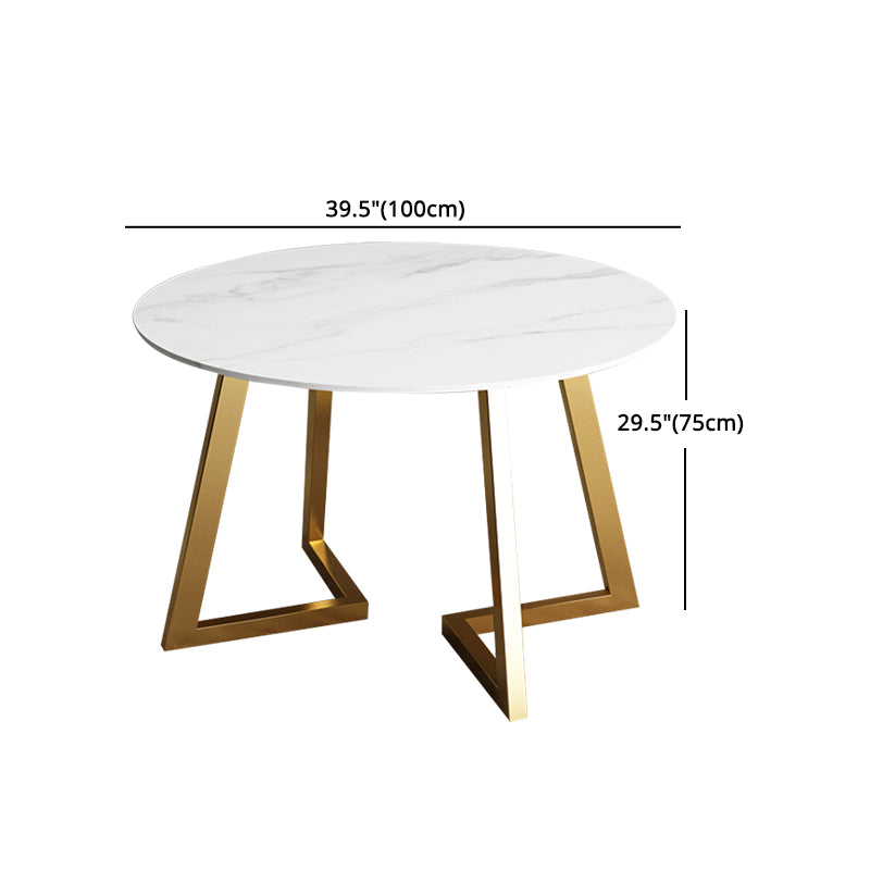 Glam -stijl 1/2/7 stuks dinette tafel met eetkamerstoel ronde vorm eettafel set