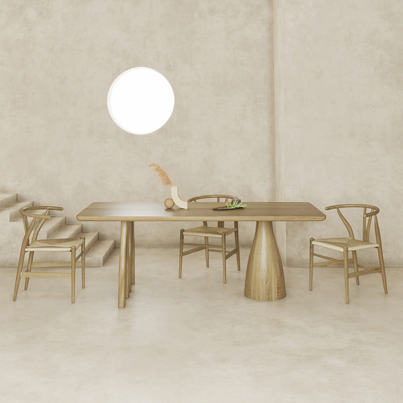 Ensemble de table à manger en bois massif moderne 1/3/4/7 avec chaises en bois ensemble pour la cuisine