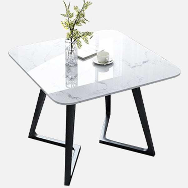 Mesa de piedra con pedestal doble, mesa de comedor de estilo industrial para interiores