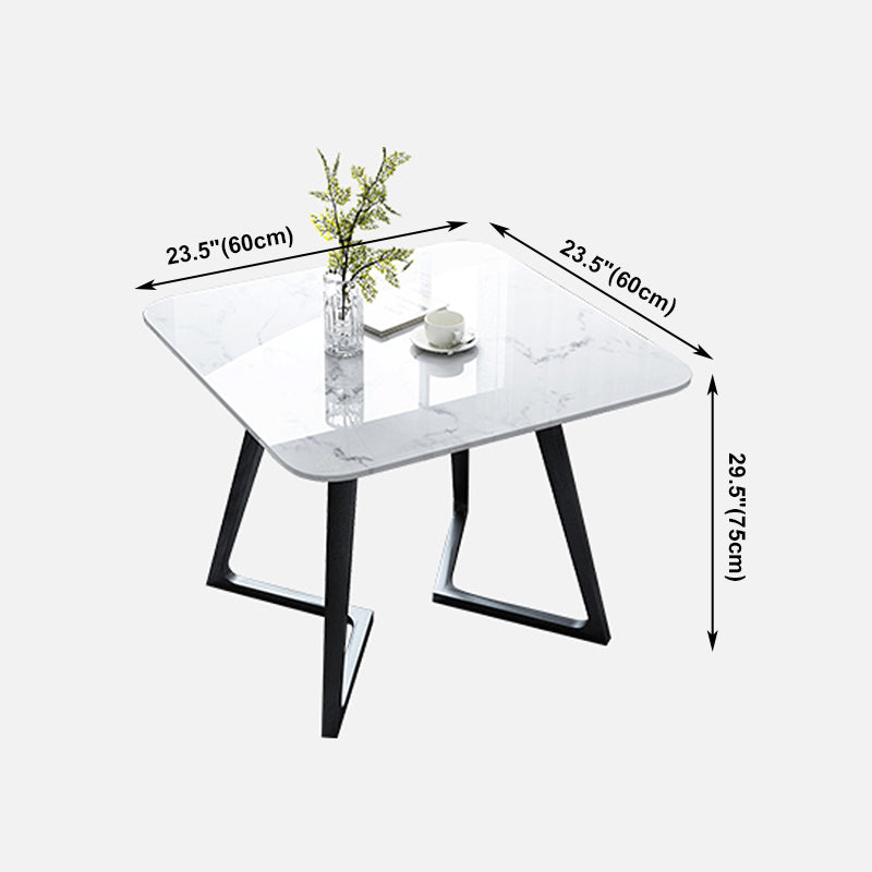 Mesa de piedra con pedestal doble, mesa de comedor de estilo industrial para interiores