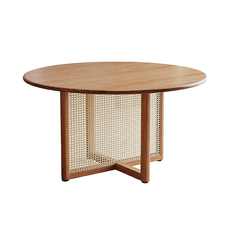 Mesa de comedor de madera maciza de pino, mesa de comedor de estilo sencillo para interior