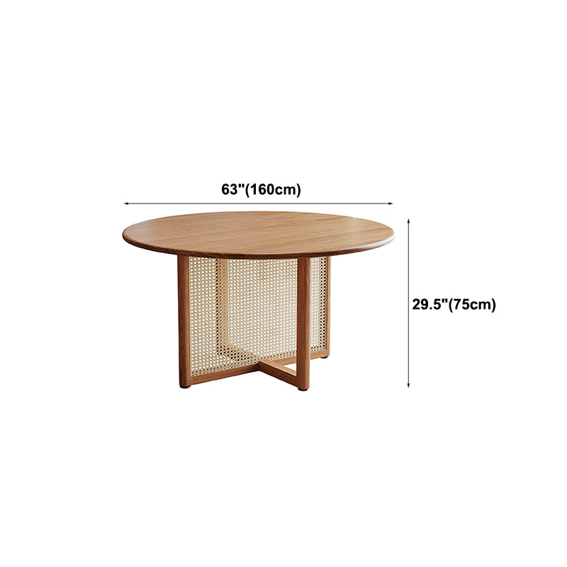 Mesa de comedor de madera maciza de pino, mesa de comedor de estilo sencillo para interior