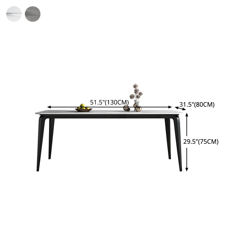 Sintered Stone Top Table for Restaurant Industrial Dining Table with 4 Legs