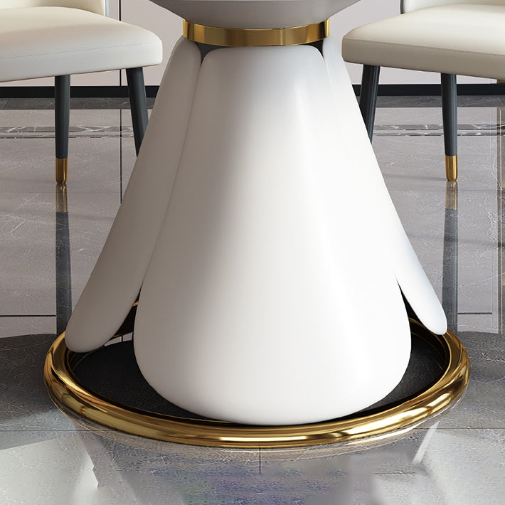 Traditional Luxury Round Dining Table Pedestal Dining Room Collection with Turntable