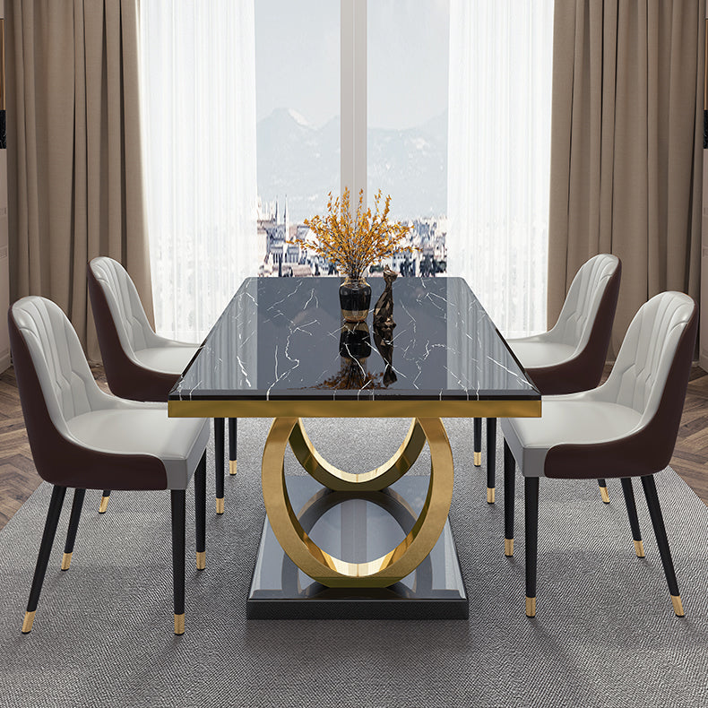 Rechthoekige schrompeuken Luxuretafel vaste tafel met marmeren bovenkant