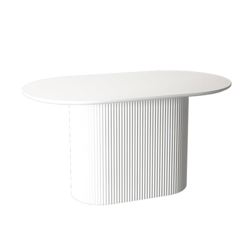 Muebles con base de pedestal, colección de comedor ovalada de estilo sencillo para el hogar