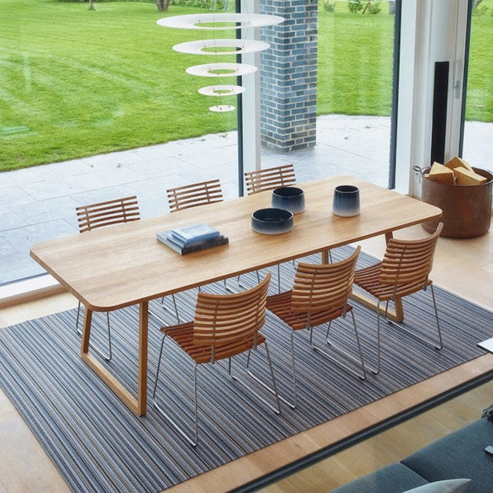 Rechthoek dubbele voetstuk industriële tafel vaste tabel met vast hout