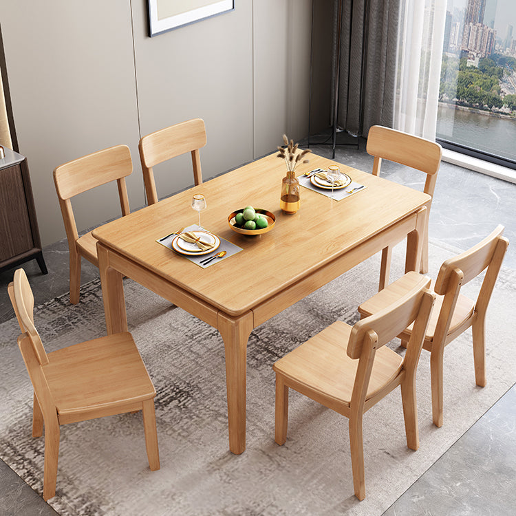 Rectangle 4-foot Dining Room Collection Midcentury Style Dining Table for Home