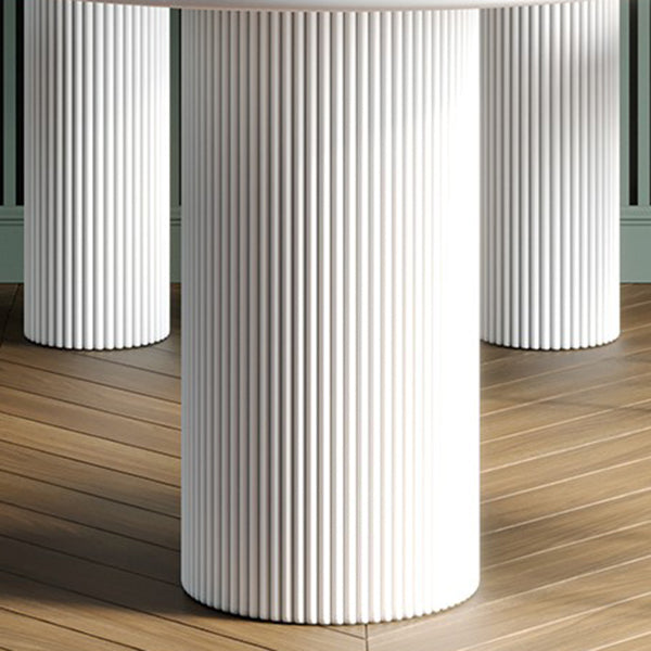 Mesa de comedor moderna de forma libre de metal, mesa de piedra sinterizada para comedor
